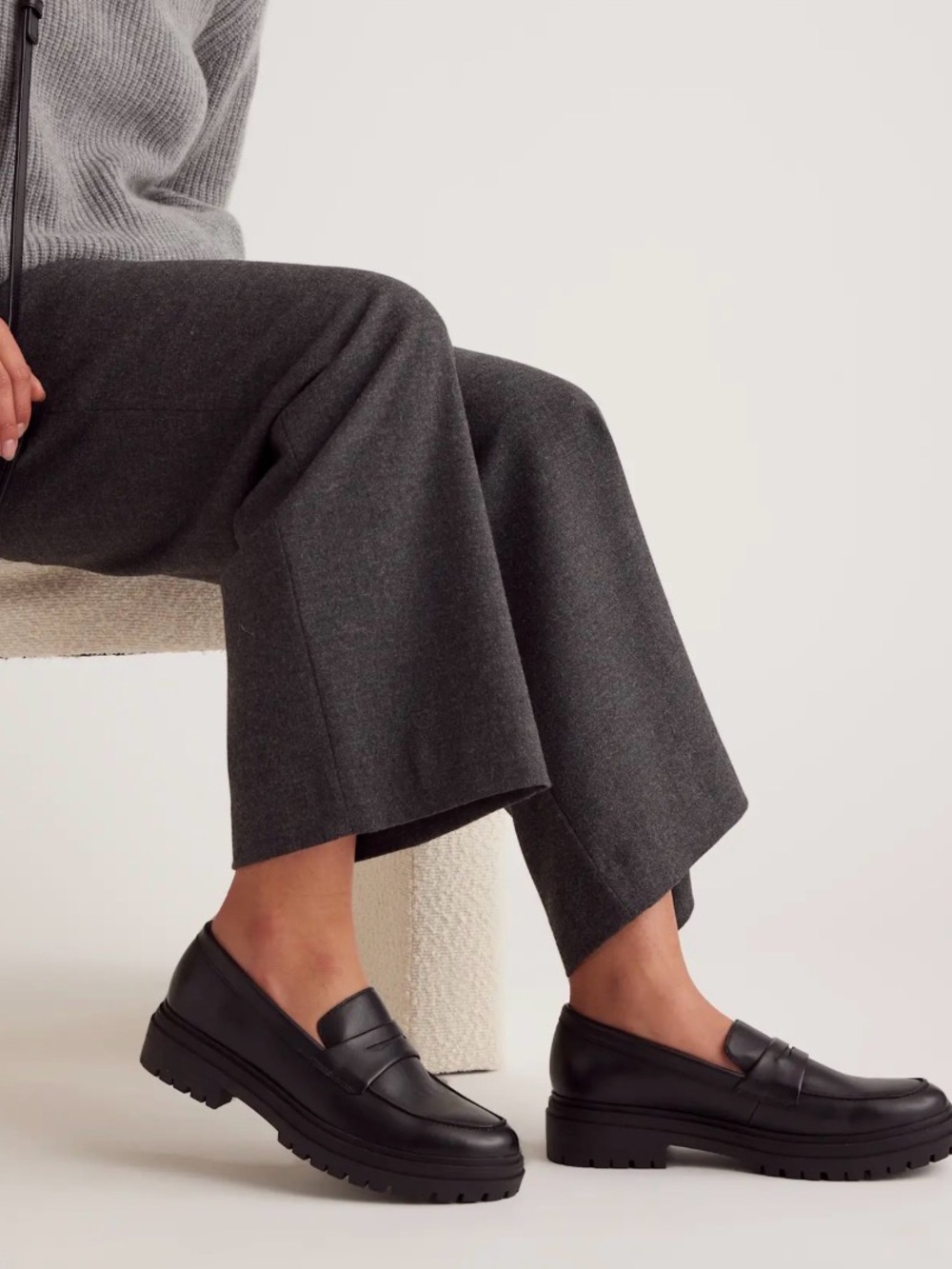 Quince Italian Leather Lug Sole Loafer